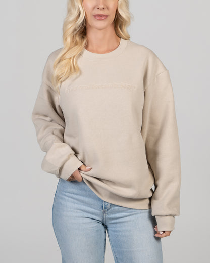 'I Just Need Books To Be Happy' Embroidered Crew