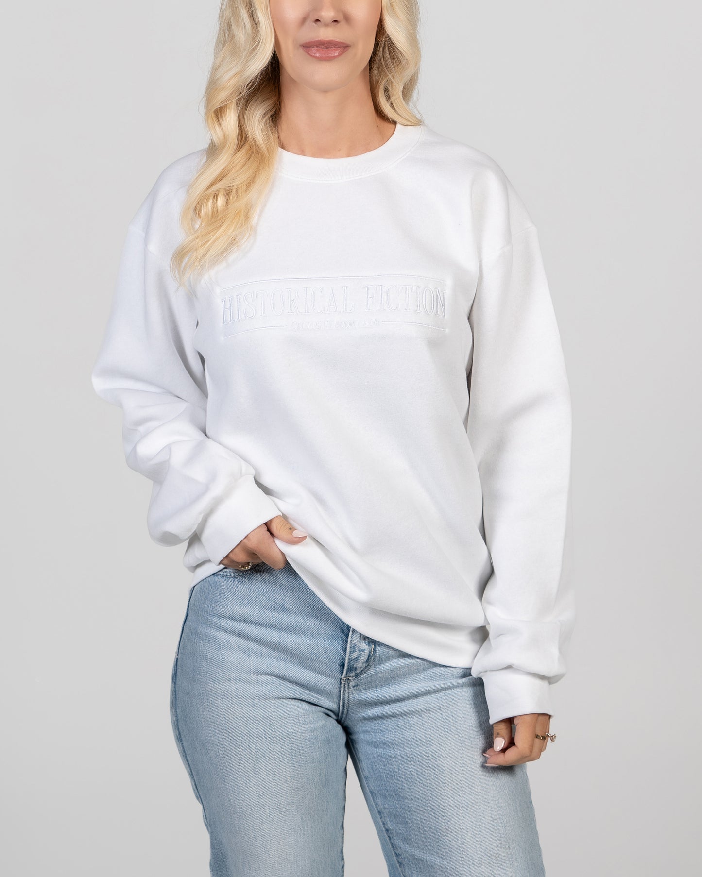 'Historical Fiction' Classic Embroidered Crew