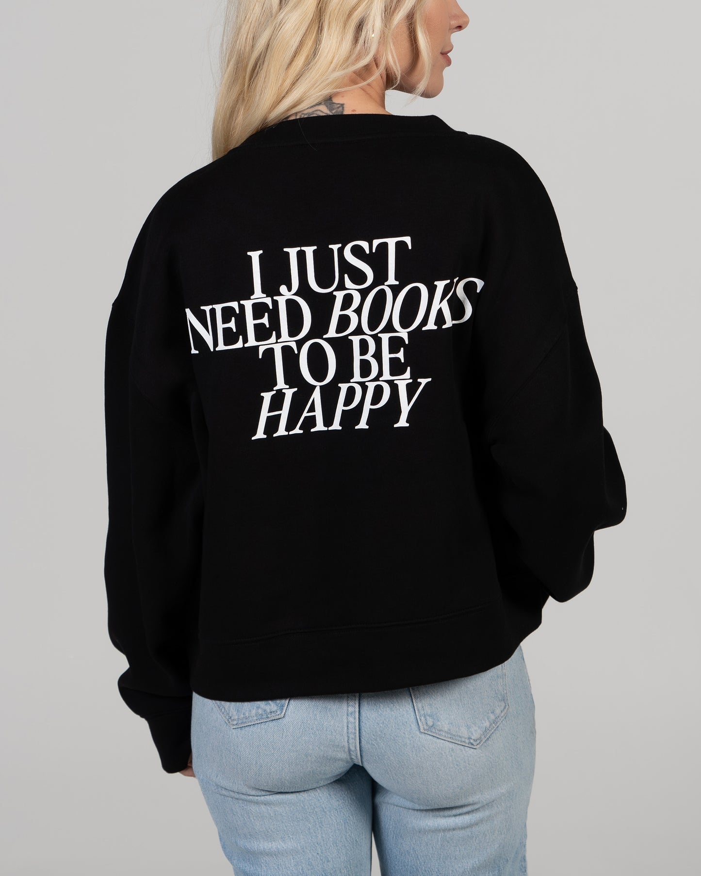'I Just Need Books' Large Print Crew