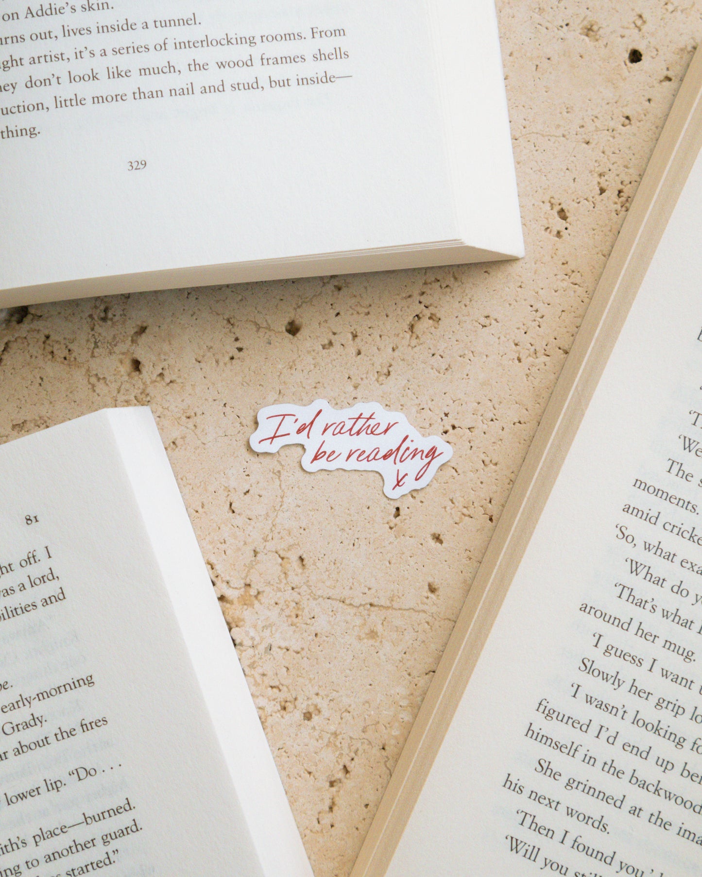 'I'd Rather Be Reading' Sticker