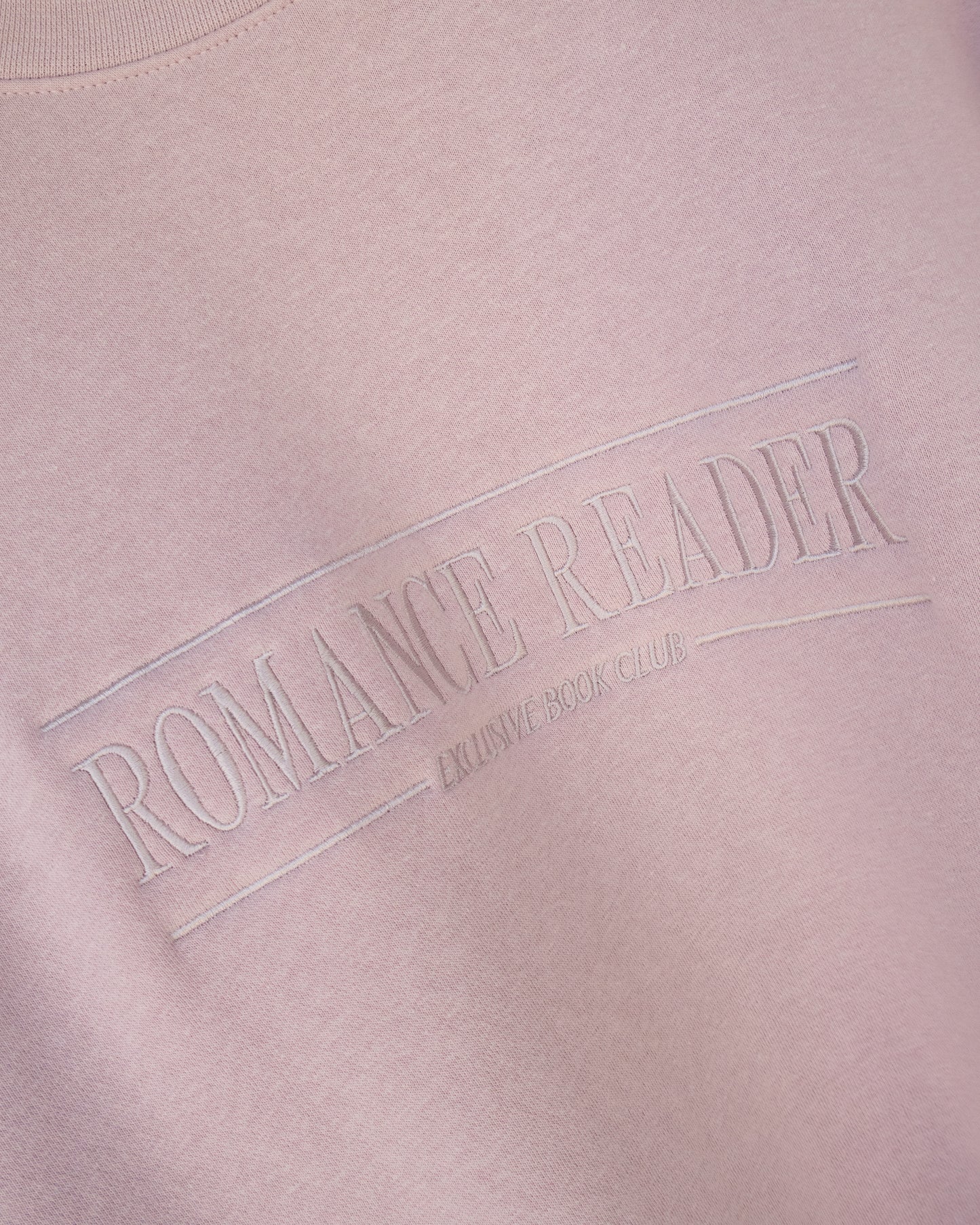 'Romance Reader' Classic Embroidered Crew