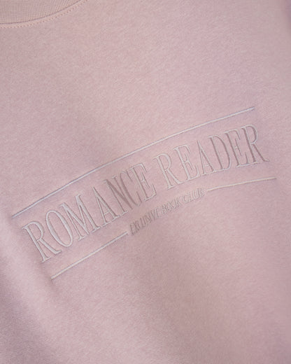 'Romance Reader' Classic Embroidered Crew
